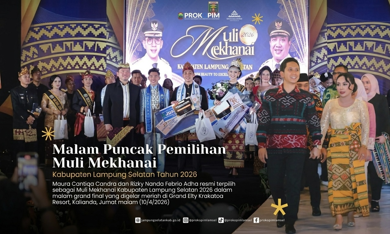 Malam Puncak Muli Mekhanai 2026, Bupati Radityo Egi Pratama Ajak Generasi Muda Jadi Wajah Pariwisata Lampung Selatan