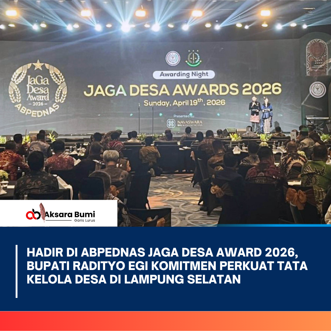 Bupati Lampung Selatan Hadiri Malam Penganugerahan Abpednas Jaga Desa Award 2026 di Jakarta
