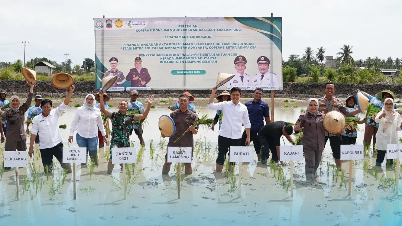 Perkuat Ketahanan Pangan dan Ekonomi Rakyat, Kajati Lampung Resmikan Koperasi Adhyaksa Mandiri Sejahtera